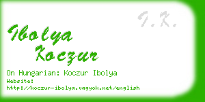 ibolya koczur business card